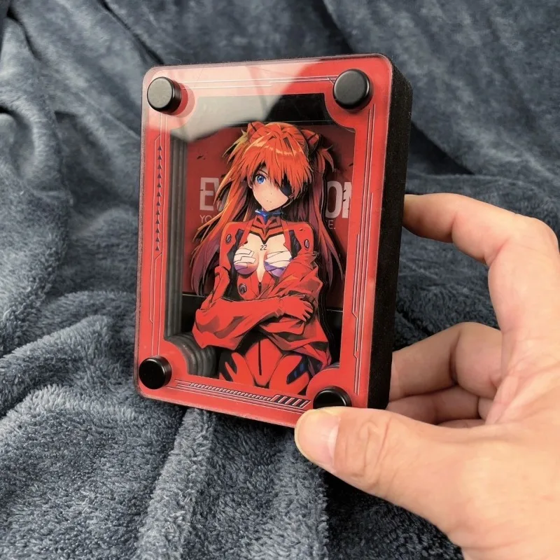 إيفا أسوكا لانغلي سوريو أنيمي نموذج الاكريليك اليدوية ثلاثي الأبعاد الطوب عرض الجدول اللوحة الزخرفية زخرفة المنزل جديد