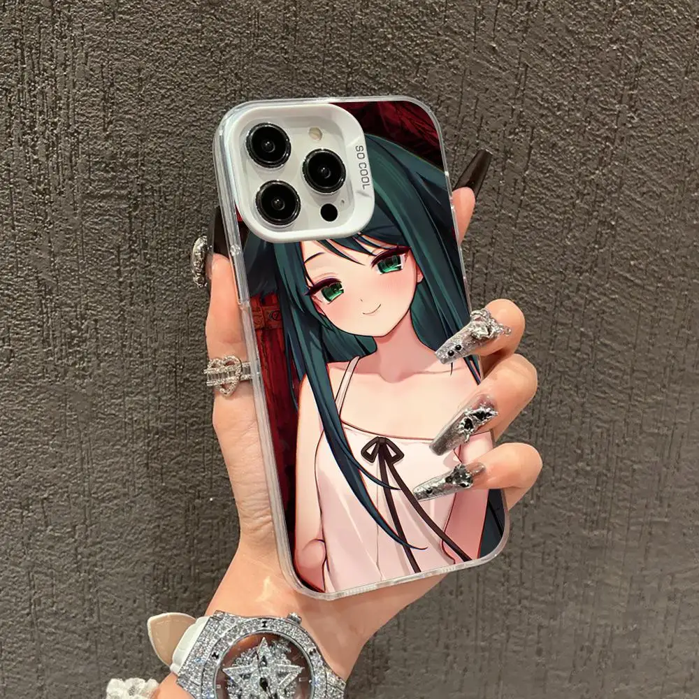 Saya no Uta حافظة هاتف محمول لهاتف آيفون 17 16 15 14 13 12 11 X XR XS 8 7 Air Pro Max Plus غطاء أبيض شفاف ملون