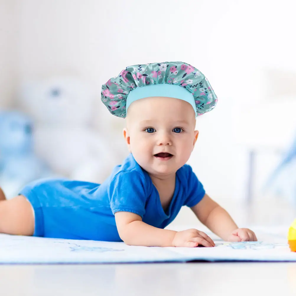 

3pcs Children Satin Sleep Cap Satin Bonnet Sleep Cap Toddler Hat Hair Wrap Night Adjustable Kids Comfortable Lightweight