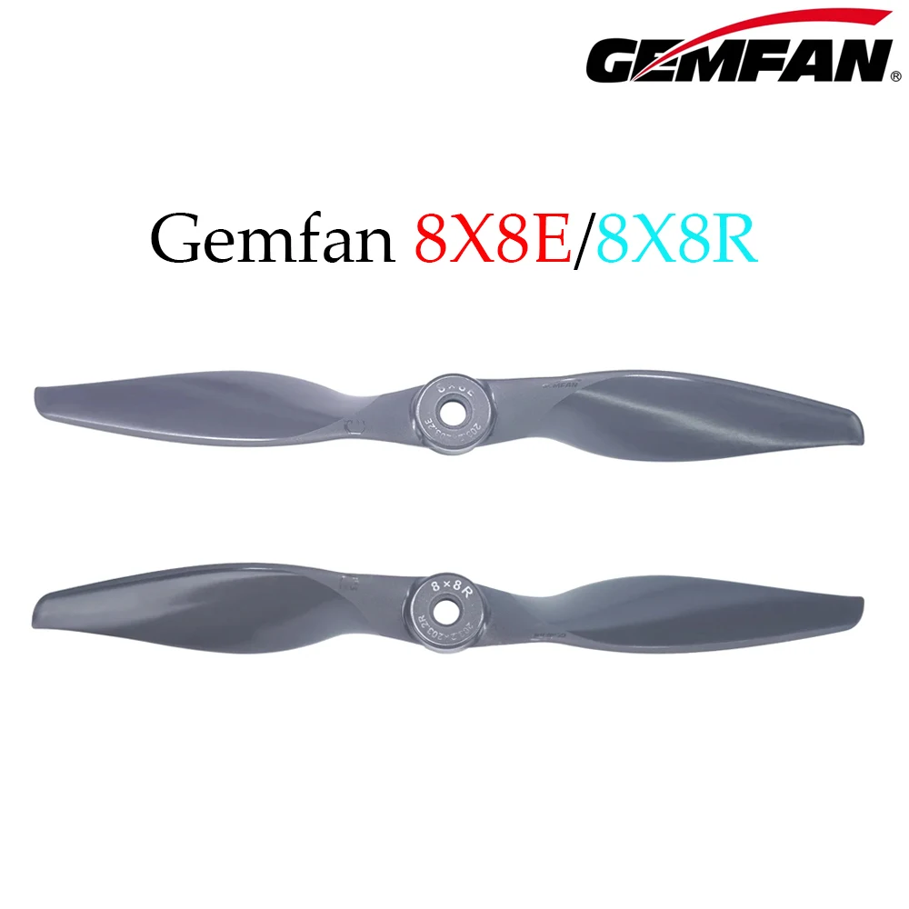 Gemfan 2-Blade 8X8E/8X8R/8X10E/8X10R Electric Propeller Dark Grey Glass Fiber Nylon  RC Fixed Wing UAV Drone Prop Accessories