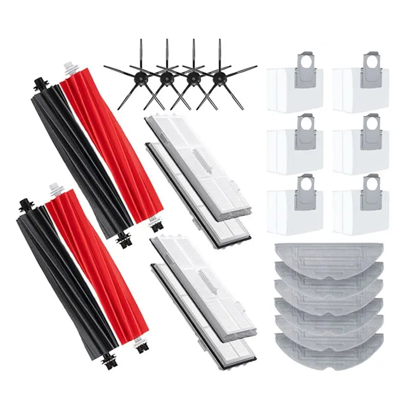 

Экологичные сменные аксессуары для робота-пылесоса Roborock S8 Pro Ultra: двойная основная и боковые щетки, HEPA-фильтр, салфетки для влажной уборки, мешки для сбора пыли