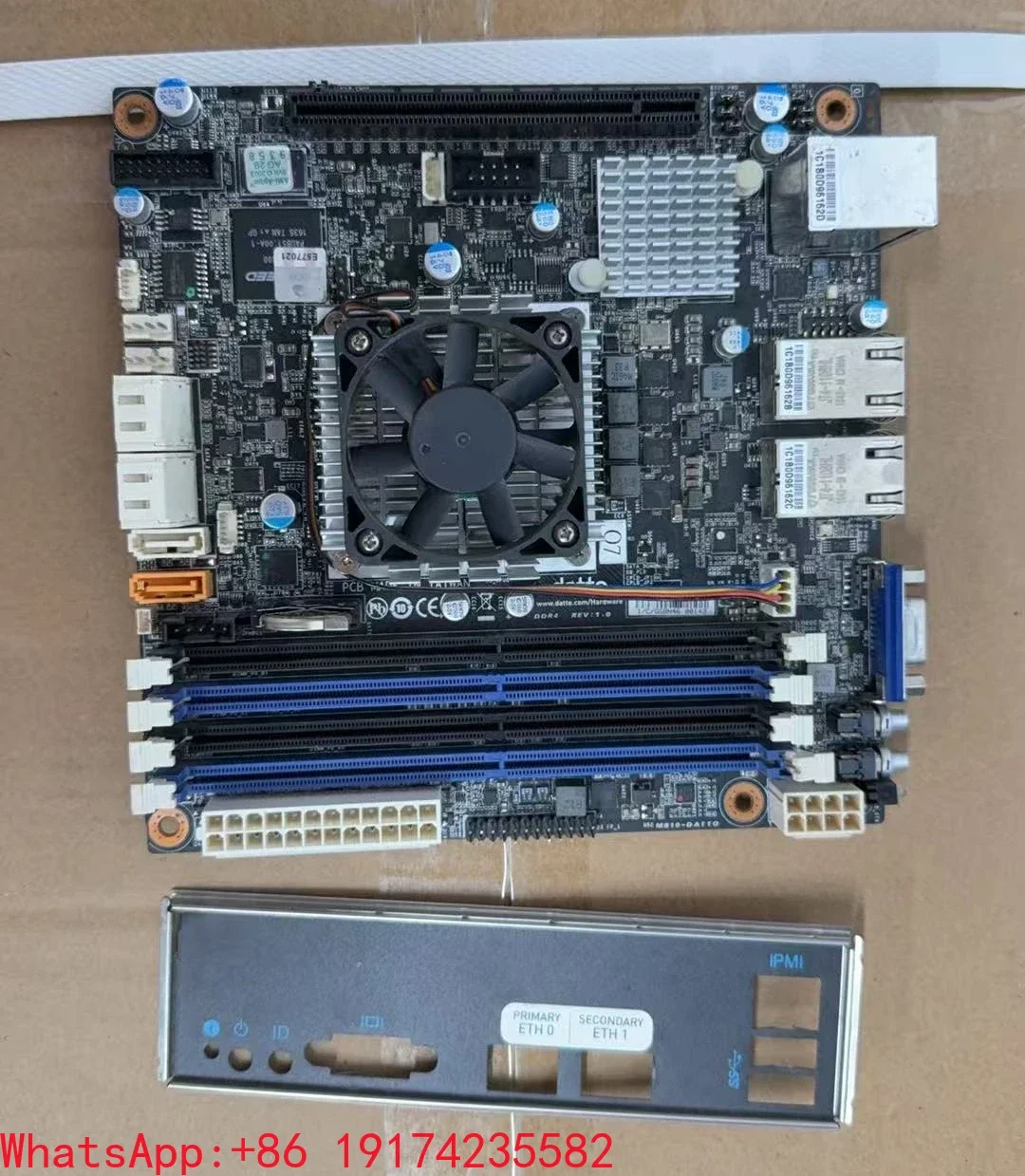 Mini ITX NAS Server Motherboard CPU Xeon D-1521 2*RJ45 10G LAN, DDR4 ECC RAM PCIe x16 Slot MB10-DATTO-O7