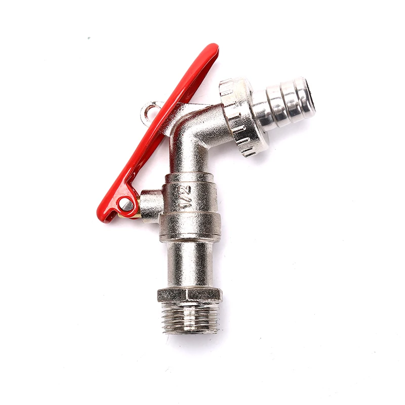 Robinet de jardin à fil de laiton de 1/2 pouces, robinet verrouillable avec connecteur de réservoir d\'eau, outils de remplacement