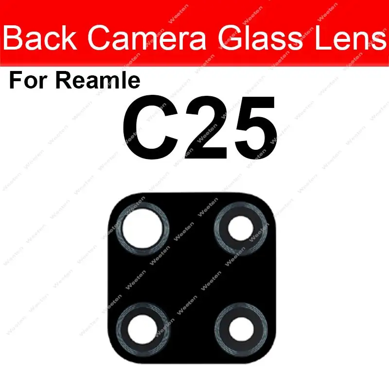 Back Camera Glass Lens For Realme C1 C2 C3 C11 C12 C15 C17 C20 C21 C21Y C25 C25S C25Y Rear Camera Lens Glass with Sticker Parts