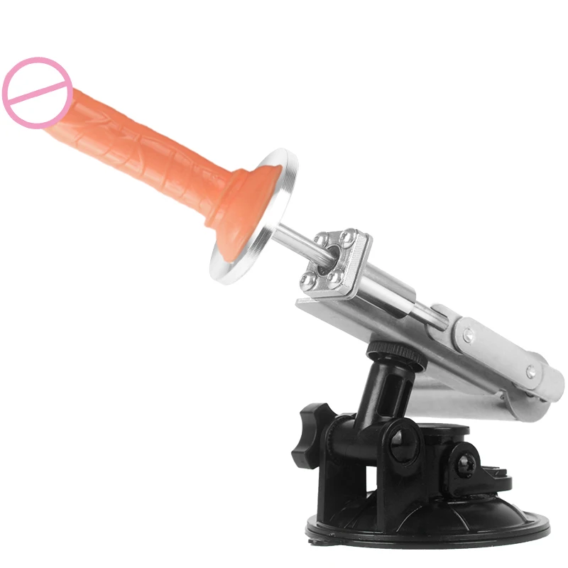 Mini Máquina Sexual Telescópica con Consolador de 60 mm, Placa Ajustable, Velocidad Ajustable, Juguete Sexual de Masturbación Femenina, Actuador Lineal Telescópico