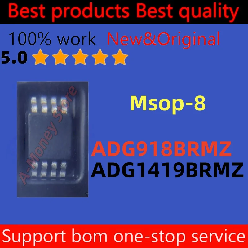 (10pcs) ADG918BRMZ ADG918 ADG918BRM W4B ADG1419BRMZ ADG1419 S1L Msop-8