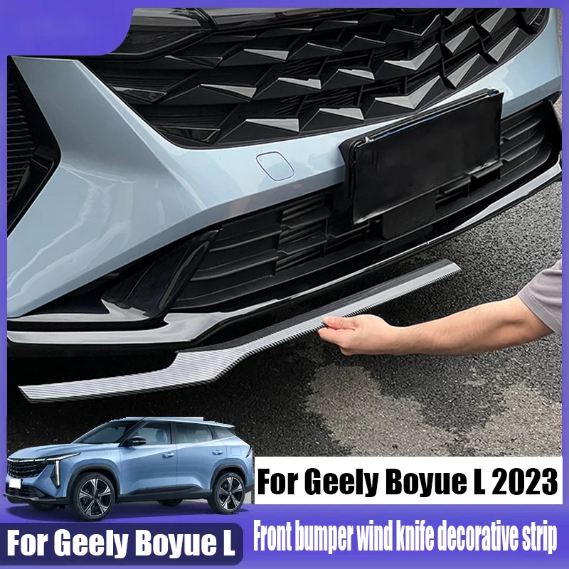 For Geely Boyue L/Atlas 2023 ABS material front bumper wind knife decorative strip exterior decoration