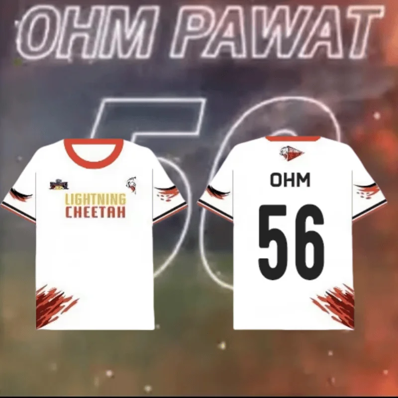 

New Fashion Cool Street GMMTV Tightning CHAH Futsal Jersey T-shirt Men Summer New Fast-drying Breathable 3D Print T-shirt Moto
