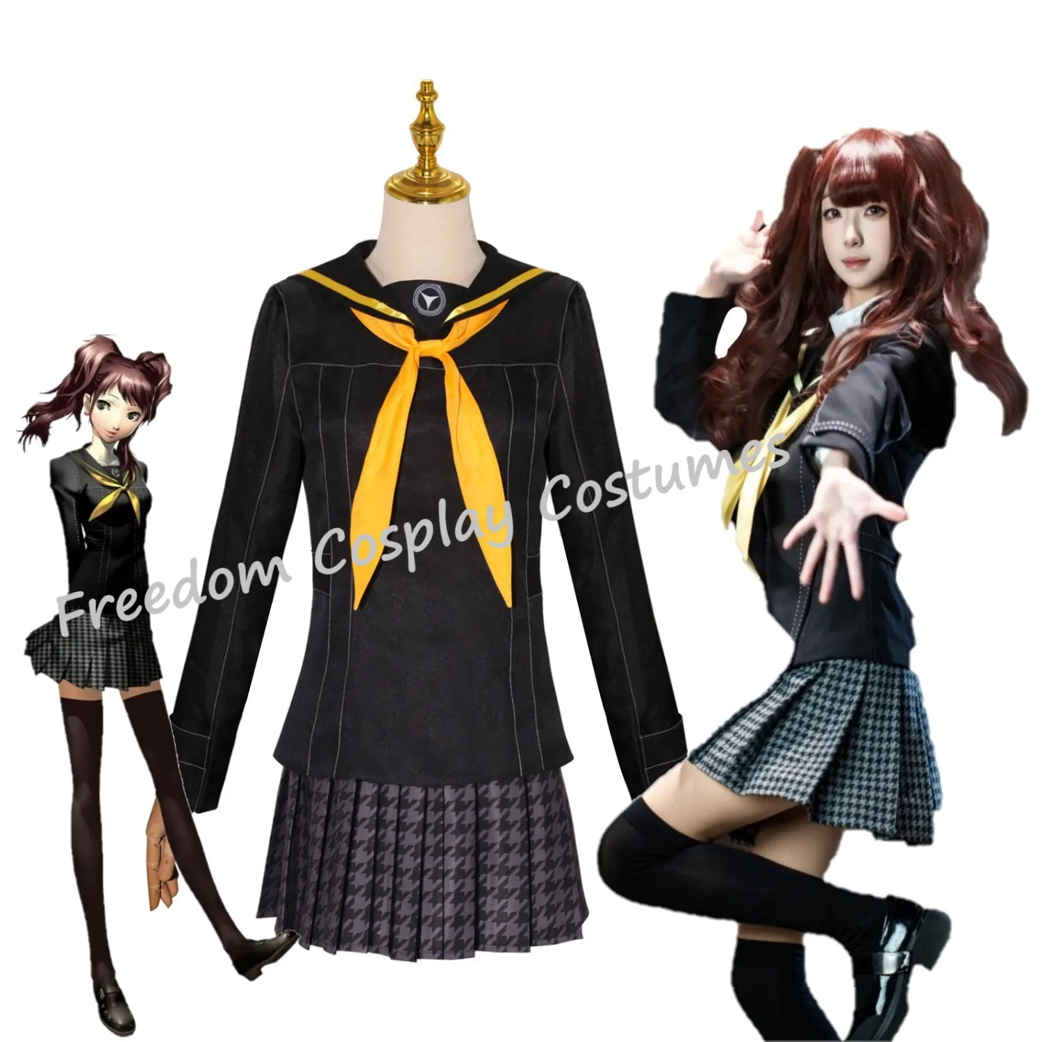 

Game Kujikawa Rise Cosplay Costume Japanese JK School Uniform Skirt Woman Sexy Sailor Suit Halloween Party Suit