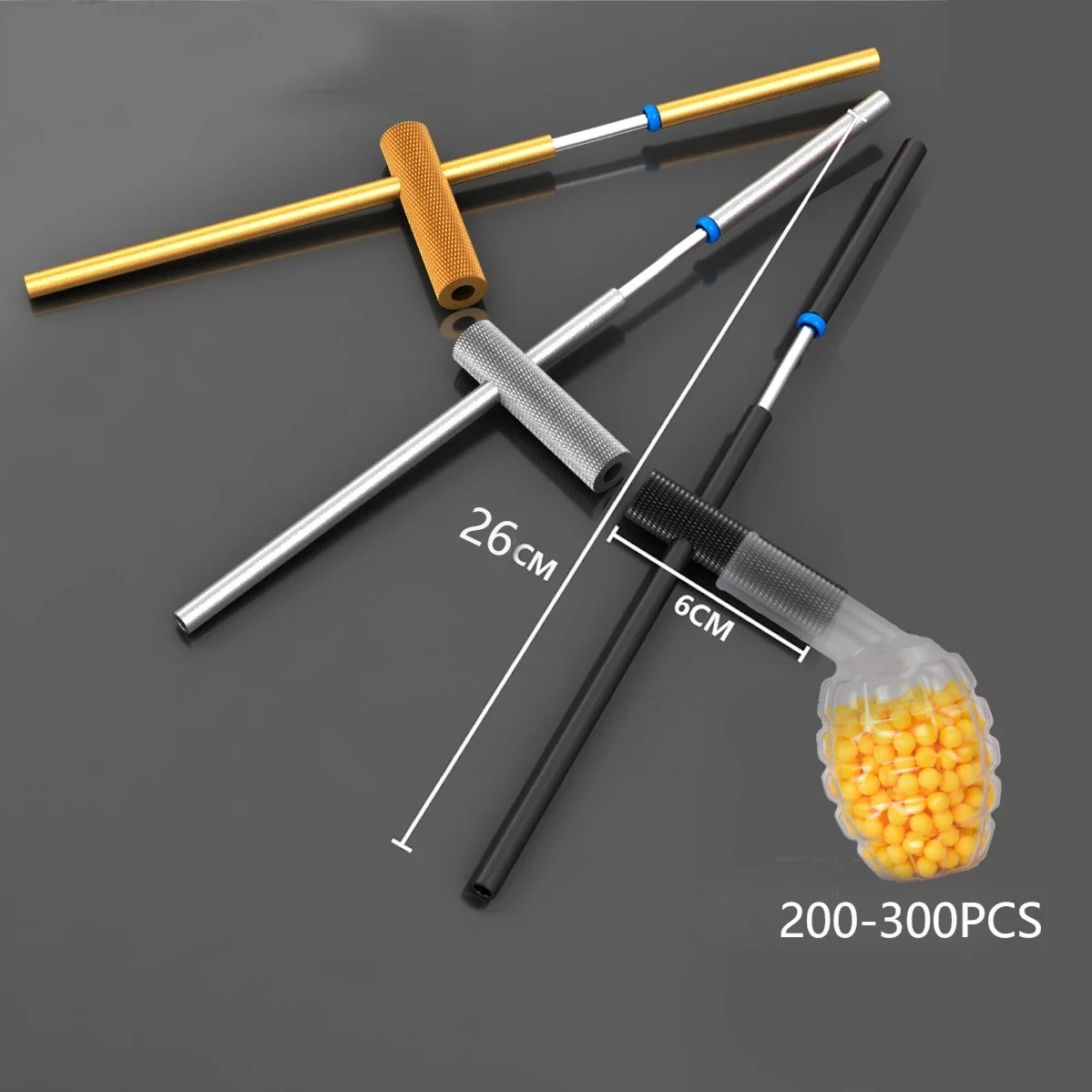 1pc Upgrade Kontinuierliche Abfeuern Weiche Flipper Werfer Pistolen Spielzeug Aluminium Legierung Shooter Knisternden Rohr Bambus Schießen Spiel Spielzeug