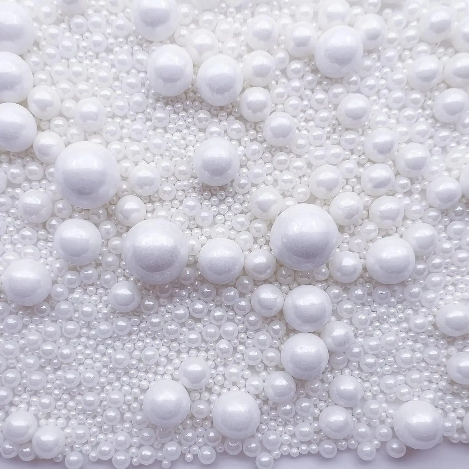 White Sprinkles Pearls for Cake Cupcake Cookie Decorating Ice Cream Toppings Celebrations Shaker Jar Wedding Shower Party Supply