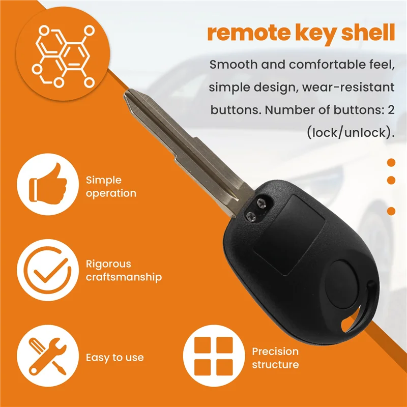 Hot Selling-Remote 2 Button Remote Key Shell For Ssangyong Actyon Kyron Rexton,Remote 2 Button Remote Key Shell For Ssangyong Ac