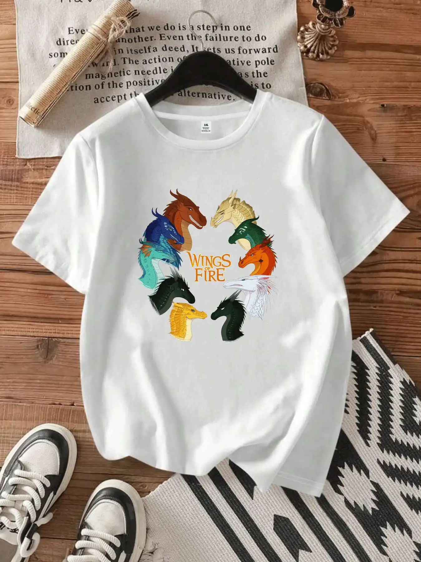 

【1142415】Женская футболка больших размеров с круглым вырезом и короткими рукавами, эластичными полурукавами и модными принтами