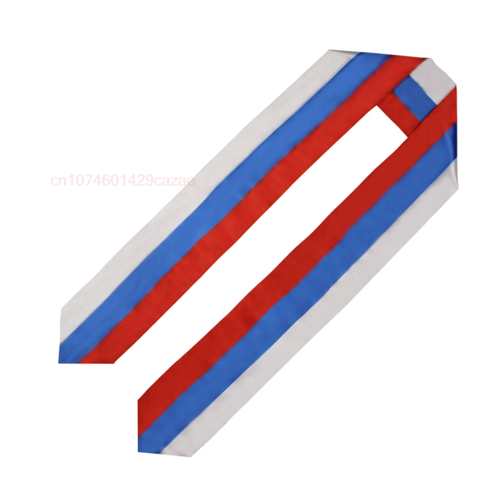 Russia Flag 180*15CM Graduation Sash Stole Scarf Double Sided for Study Aboard International Class Of 2024