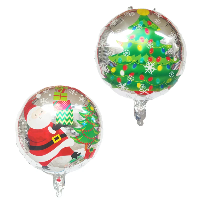 50Pcs 18Inch Merry Christmas Foil Helium Balloons Feliz Navidad Xmas Tree Ornament Snowman Santa Claus Party Decorations Supplie