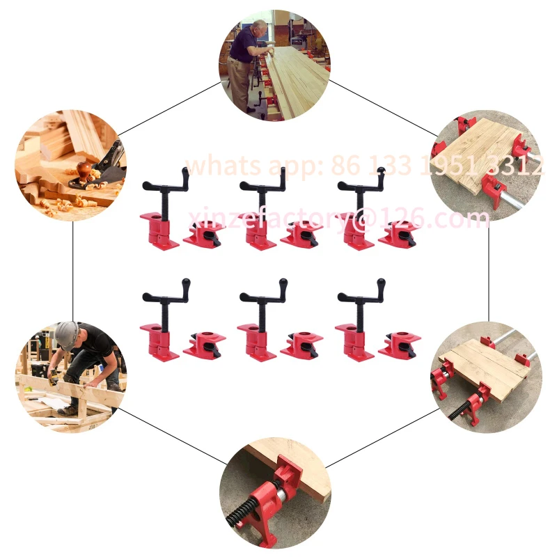 تخصيص 6/8 قطع الخشب الغراء أنبوب Hails مجموعة الثقيلة سريعة غصان أنبوب وصلات سريعة الموتر الأنابيب المشابك