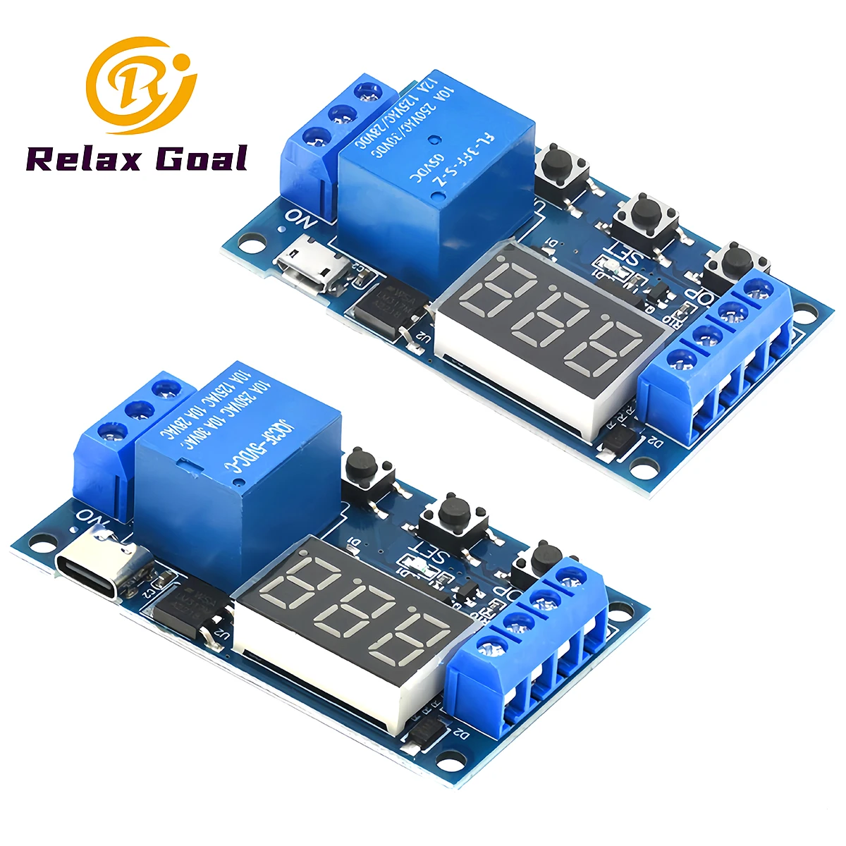 DC 6-30V Timer Relay Programmable Delay Relay Module Trigger Cycle Timer with LED Display 6V 9V 12V 24V Smart Home Controller