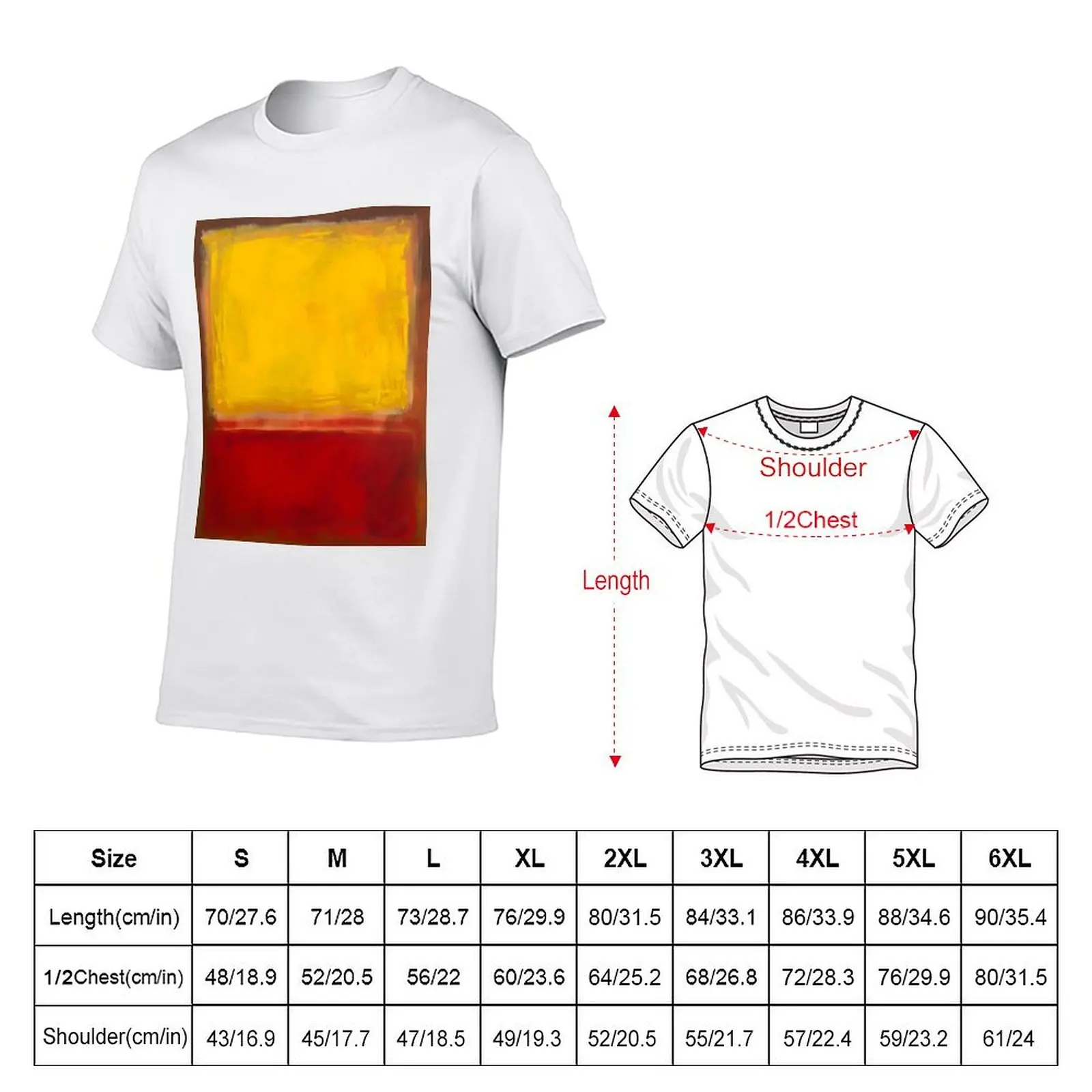 Mark Rothko T-Shirt Casual Lightweight Short Sleeve Top