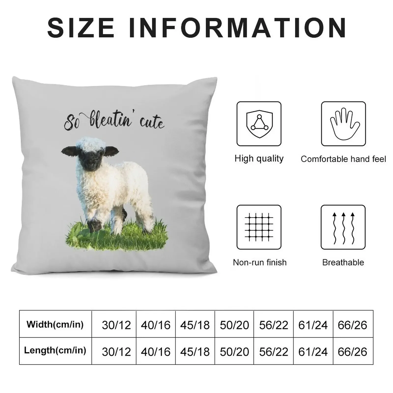 Valais Blacknose Lamb - So bleatin cute Throw Pillow Custom Cushion Embroidered Cushion Cover pillow