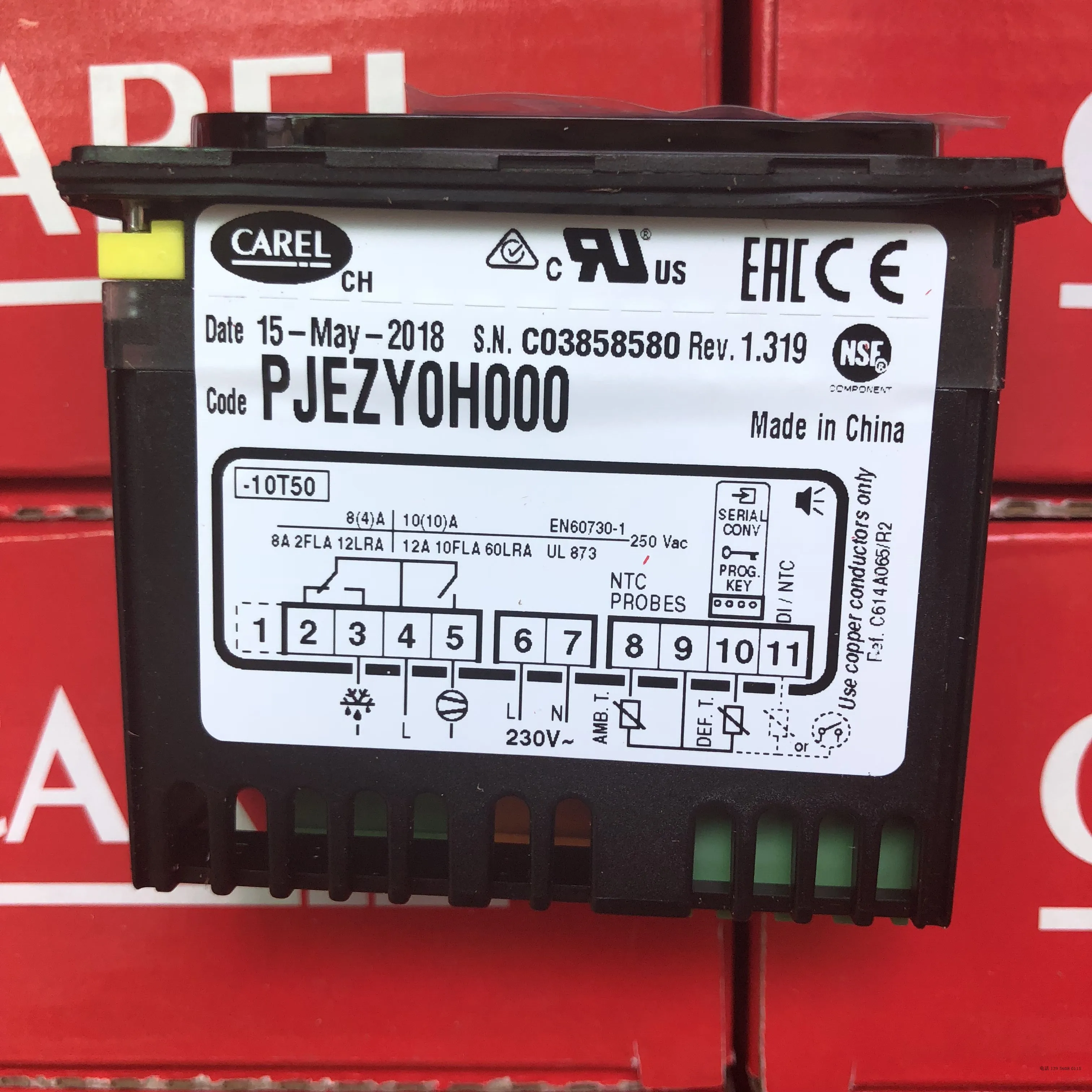 Imagem -02 - Controlador de Temperatura Original Pjezy0h000 do Carel