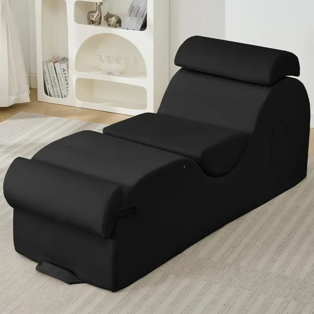 

Deposit Price Sleek Chaise Lounge Chair For Yoga/Exercise,Yoga Chaise/Lounger Indoor With Headrest,Waist Cushion,Movable Footres