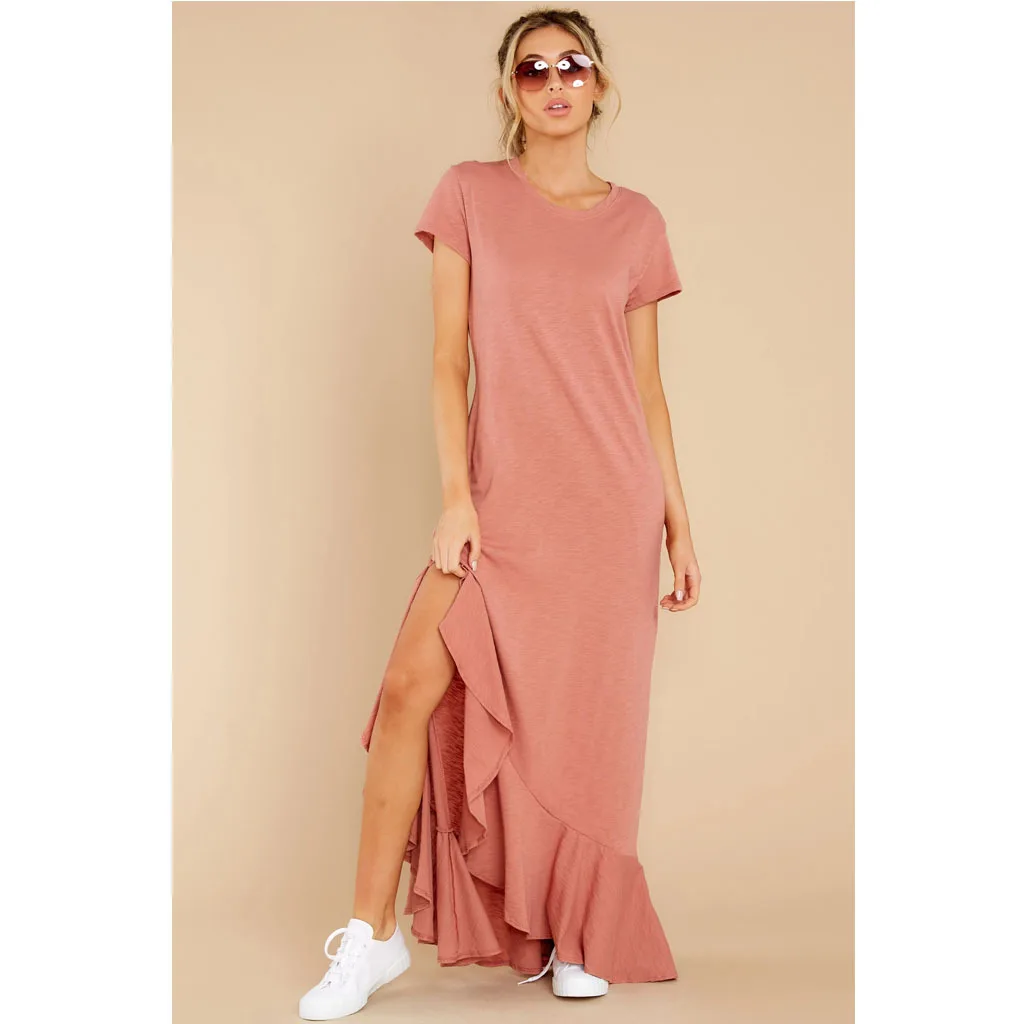 

2025 Spring/Summer New Ruffle Casual Fashion Comfortable Irregular Dress 1208