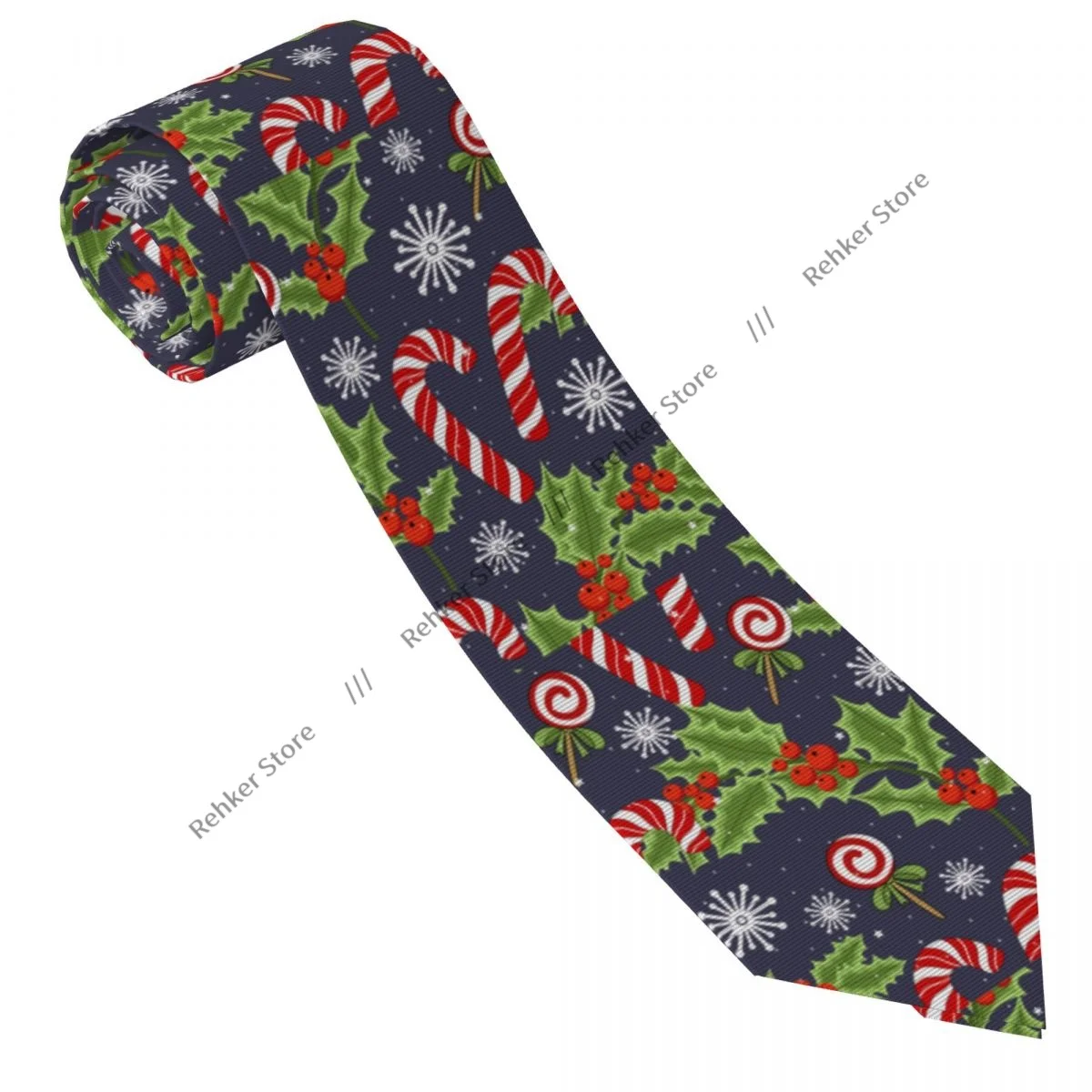 Mens Tie Classic Skinny Christmas Reindeer And Holiday Items Neckties Narrow Collar Slim Casual Tie Gift