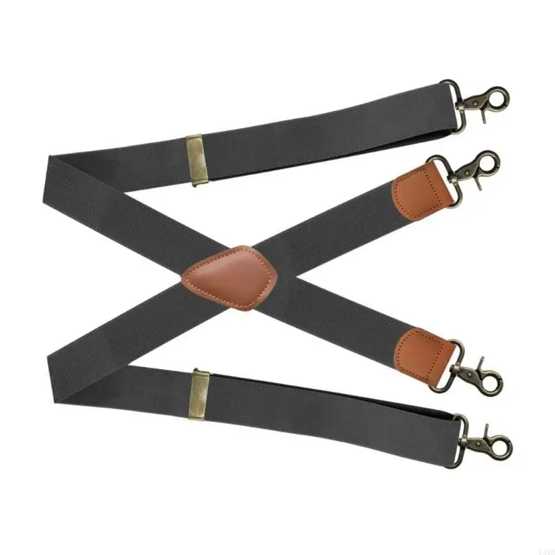 حمالات مرنة للرجال على شكل X مشبك للحصول على مظهر أنيق ونمط حزام قابل للتعديل مناسب لأي مناسبة أو ملابس F3MD