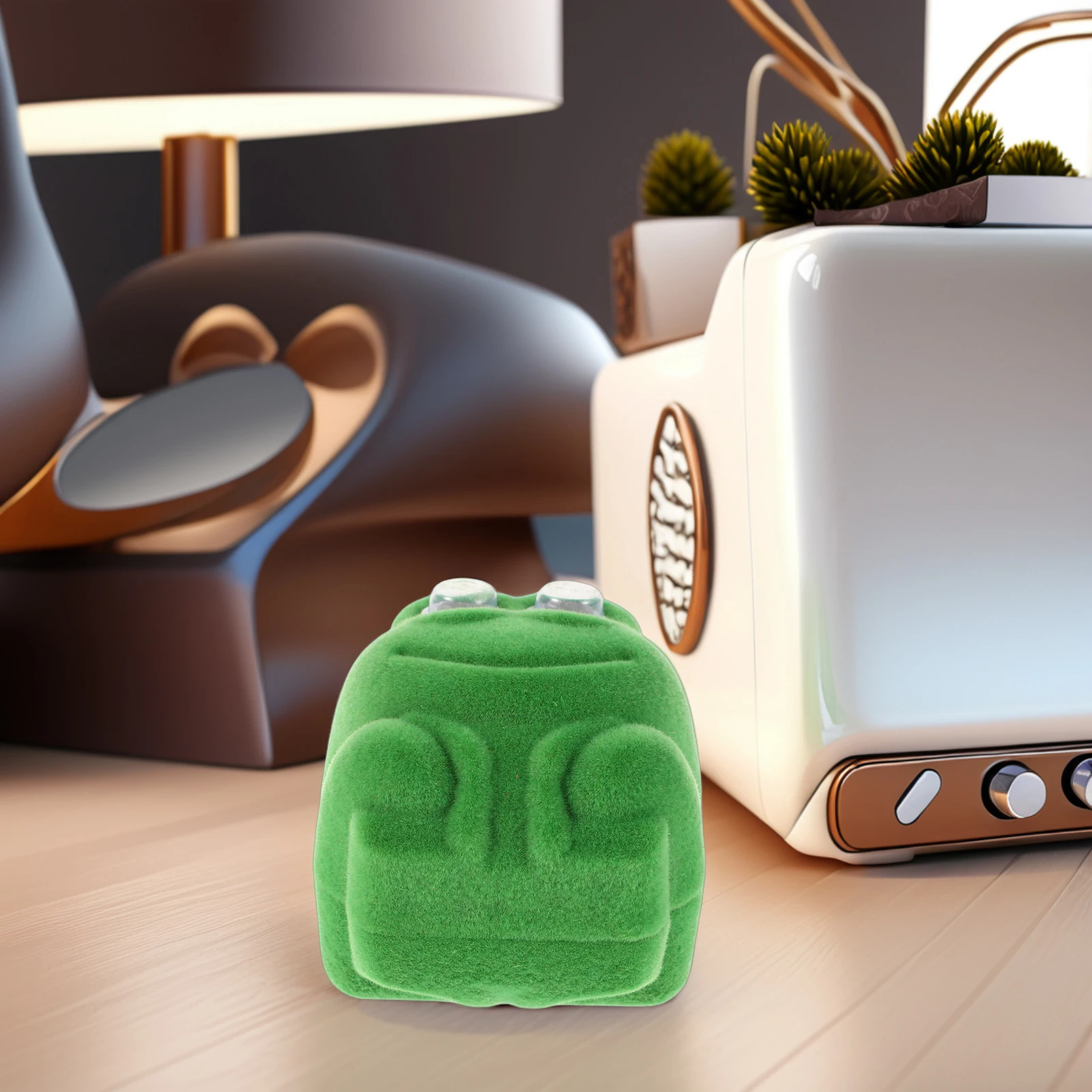 2 قطعة صندوق مجوهرات الضفدع الأخضر الإبداعي لتخزين الخواتم والأقراط صندوق الكنز الصغير مجوهرات زخارف الضفدع