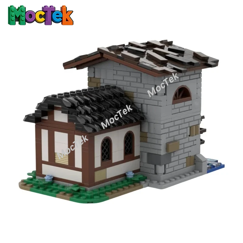 

Mini Medieval Forge MOC Blocks Rural Village Smithy Small Particle Bricks Town Scene Layout Decor Ornament