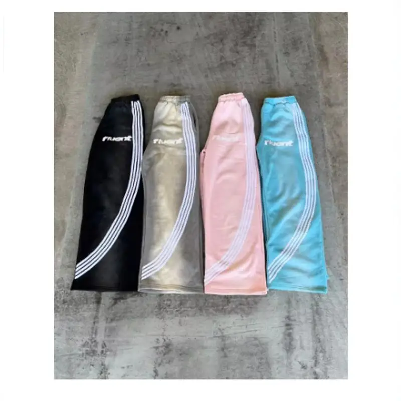 

Classic Striped Hip Hop Street Loose Casual Sweatpants Wide Leg Pants Polyester Fiber Youthful Vitali Sle Straight Tube