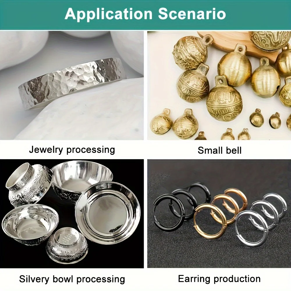 Jewelry Metal Shaping Kit Dapping Block Punches Hole Tool Steel Engraving Set for Ring Earring Bead with Storage Container