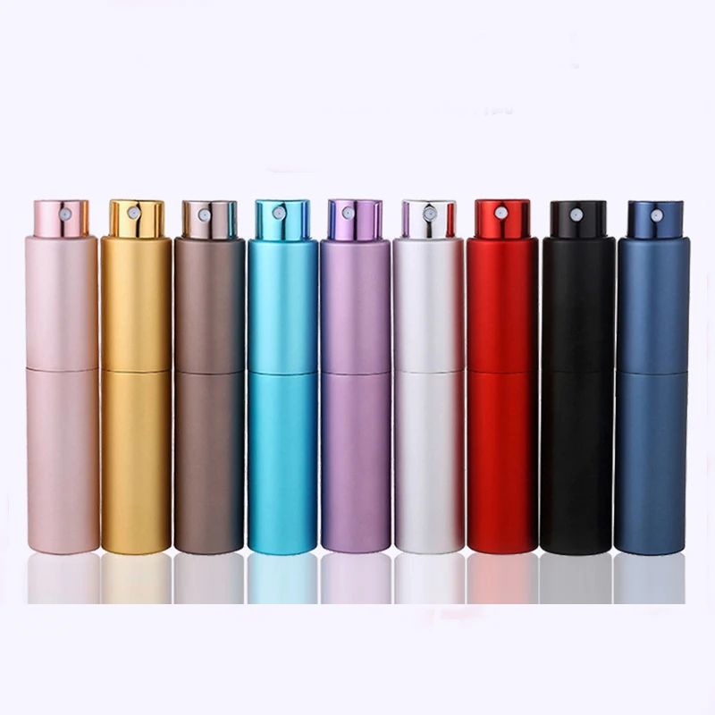 5/10/20/50pcs Aluminum Glass Perfume Spray Refill Bottle 8ml 10ml 20ml Travel Atomizer Perfume Bottles Cosmetic Container 70801