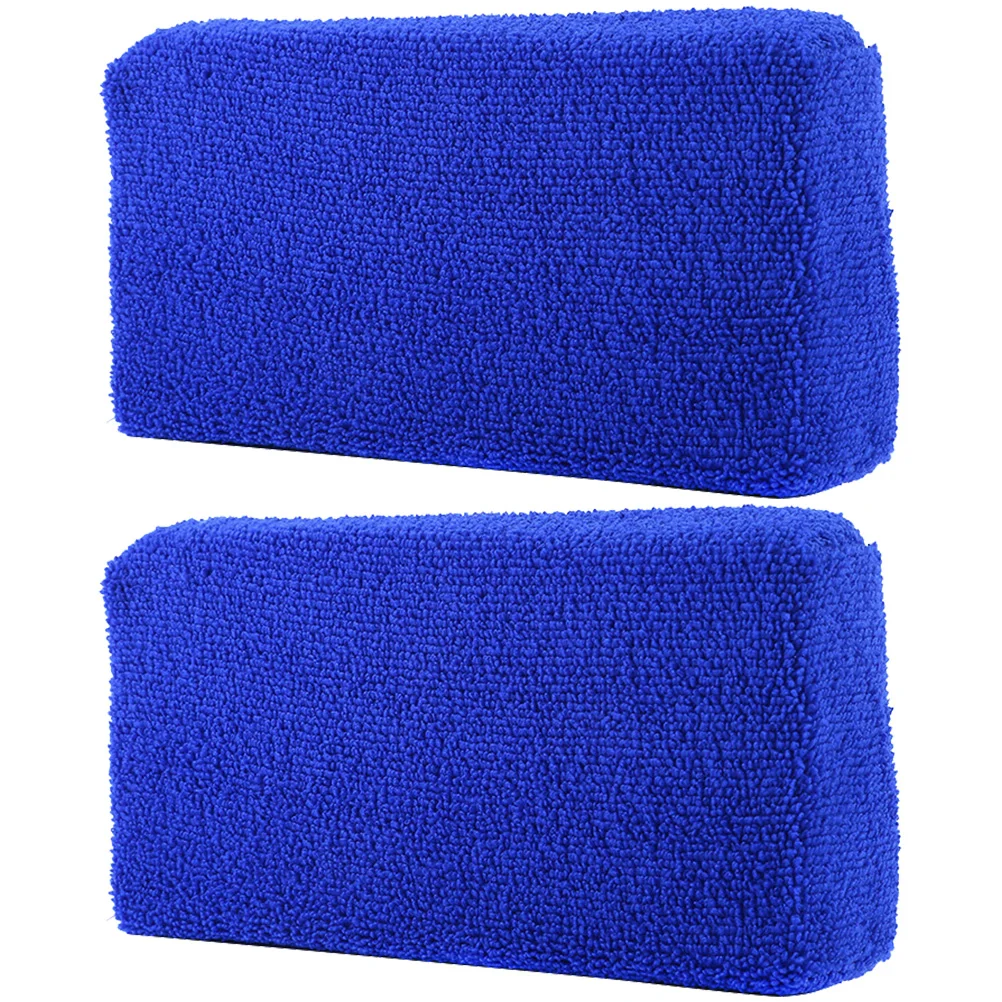 

2 Pcs Cleaning Rag Sponge for Wash Car Towel Sponges Auto Absorbent Microfiber Hand Blue