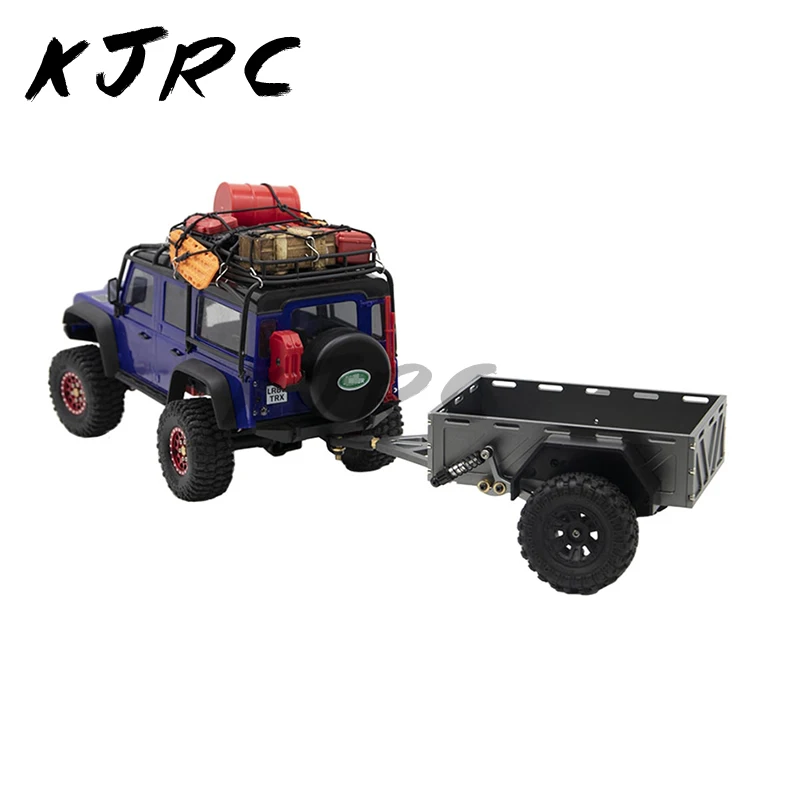 RC Car Metal Trailer Car Cargo Carrier Decoration for Axial SCX24 TRX4M 1/18 1/24 RC Crawler Car Upgrade Parts Accessories