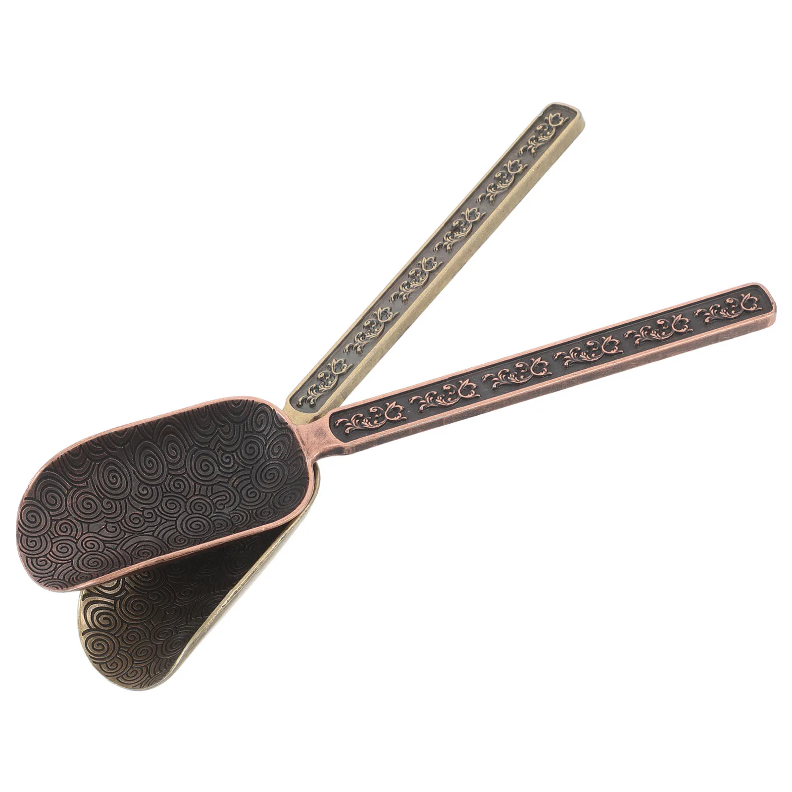 

2 Pcs Household Tea Collector Loose Leaf Spoon Scoop Metal Measuring Shovel Measure Kung Fu Accessories