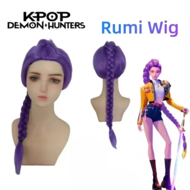 2025 Kid Anime Kpop Demon Hunters Perücken Cosplay für Rumi Mira Zoey WigCap Weihnachten Halloween Cosplay Kostüme Perücken Urlaub Geschenke