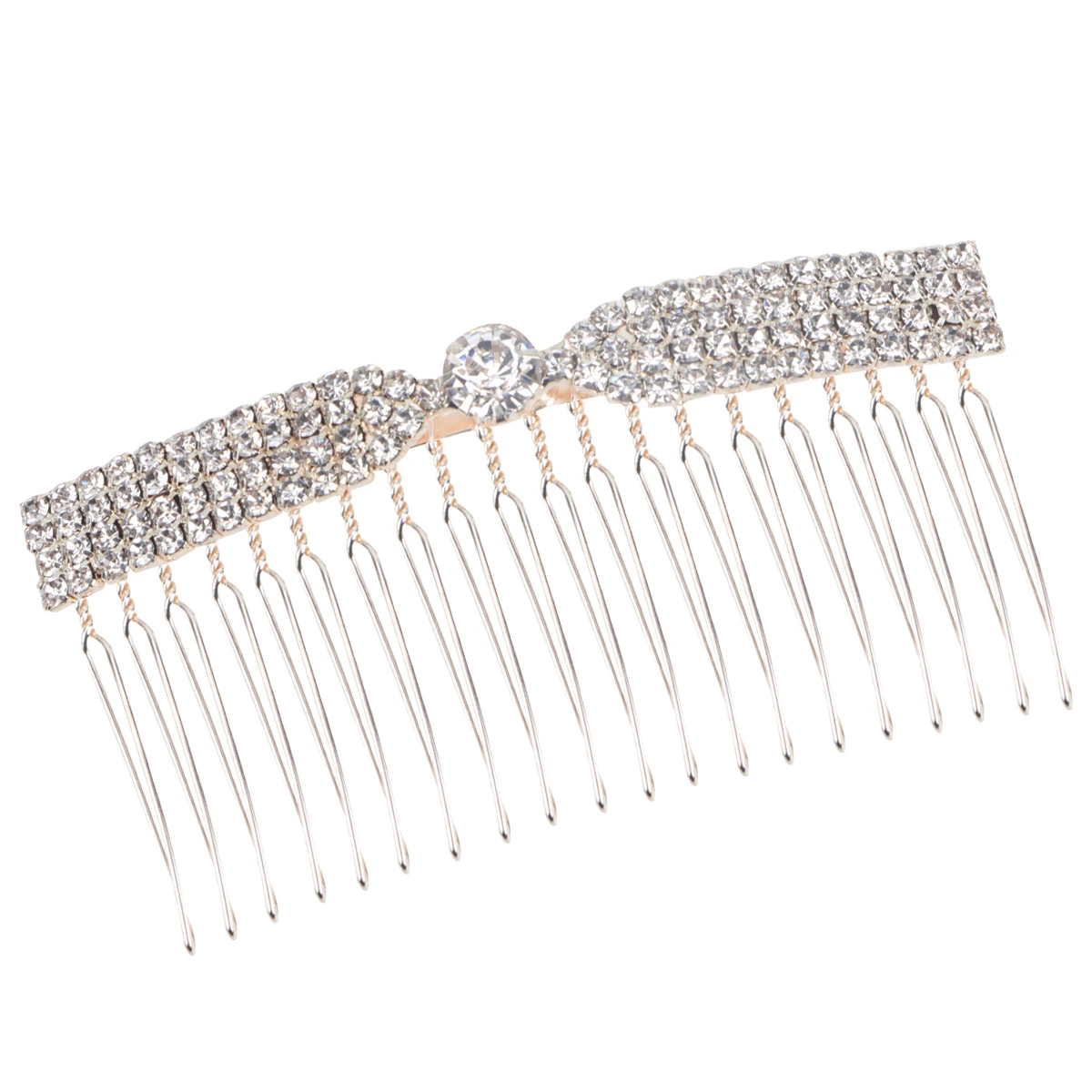 Rhinestone Hair Comb Elegant Hairpin Gorgeous Headdress Wedding Party Accessories Bangs Decorative Premium Alloy Charm