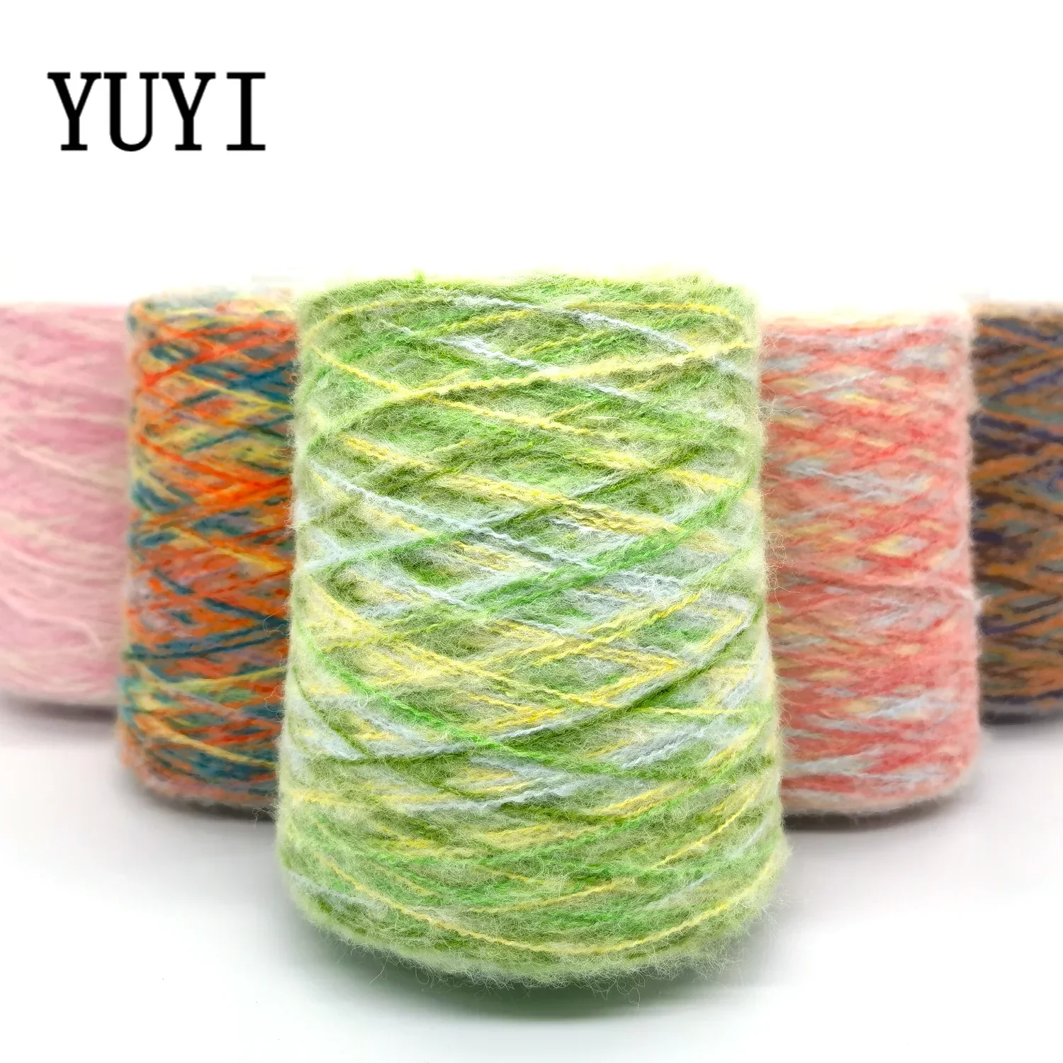 

YUYI 500g Mohair Yarn Rainbow Knitting Yarn Crochet Baby Wool Yarn Super soft for Knitting Sweater Socks Factory direct sales