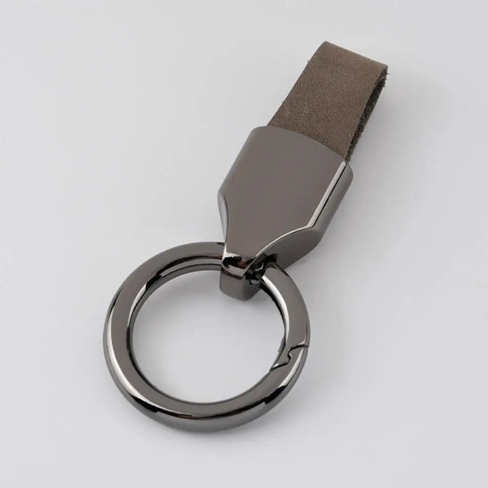 Unique Key Holder Car Key Buckle Keys Organizer Bag Charms Leather Key Chain Pendant Key Ring Round Buckle Man