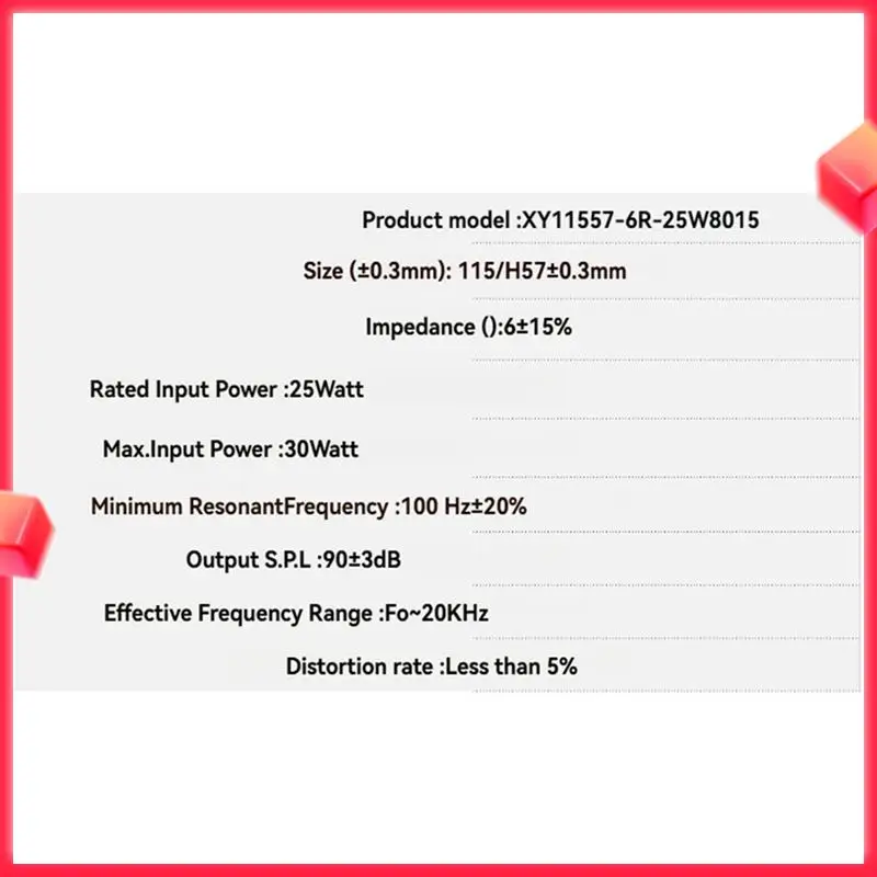 【NEW LISTING】2X Universal 4.5Inch Round Speaker Stereo Sound System 25W Premium Audio Accessories Audio Midrange Loudspeaker