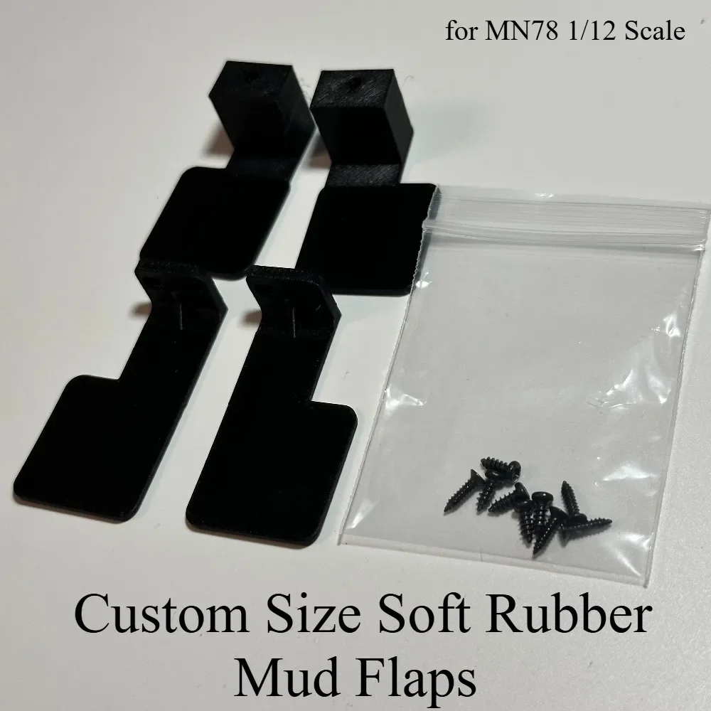 For MN78 1/12 Scale Custom Size Soft Rubber Mud Flaps Upgrade Parts RC Crawler Model Simulation Decoration Spare Accessory(4Pcs)