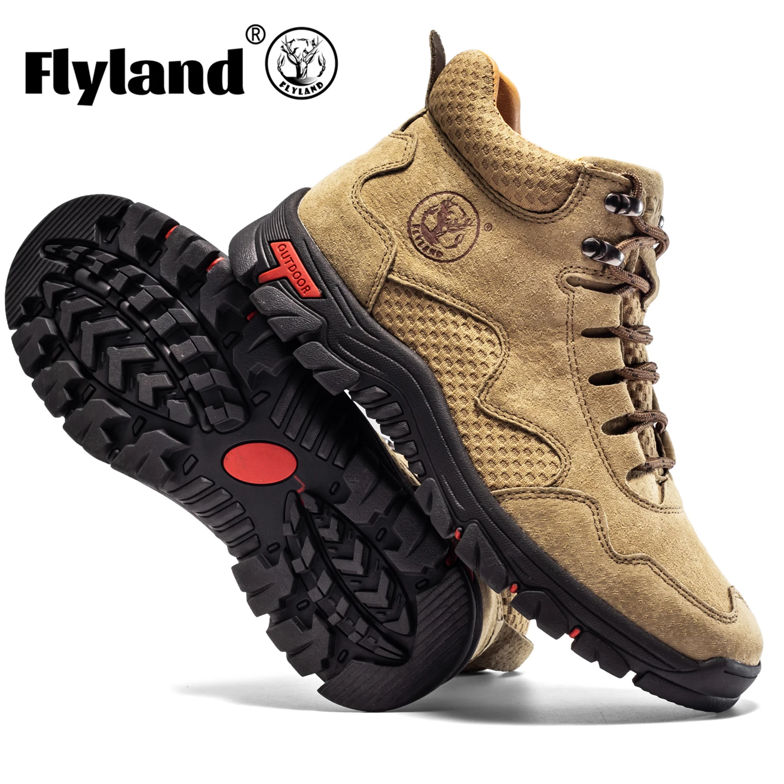 FLYLAND Men's Classic Retro Soft Skin Friendly Genuine Leather Business Ankle Boots Handmade Casual Boots