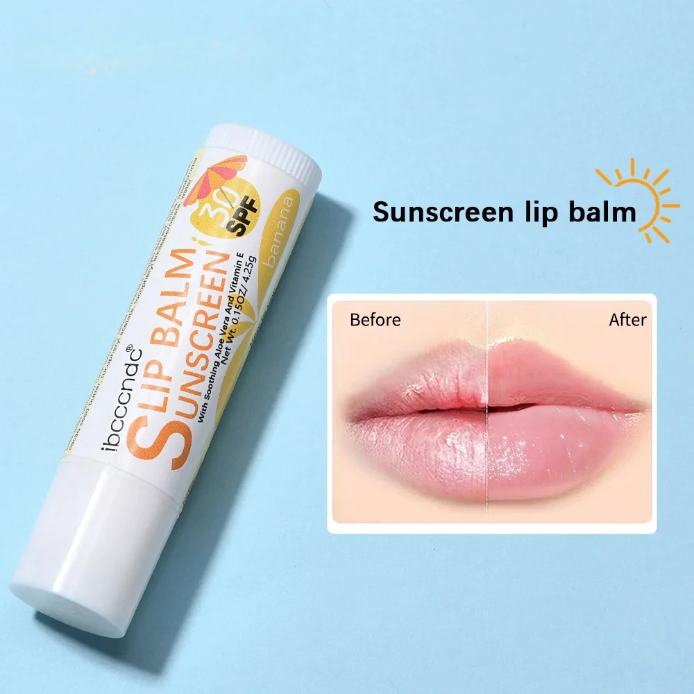 Novo protetor solar bálsamo labial spf30 hidratante protetor solar labial para proteger tamanho de viagem protetor solar para lábios acalma e hidrata os lábios sol