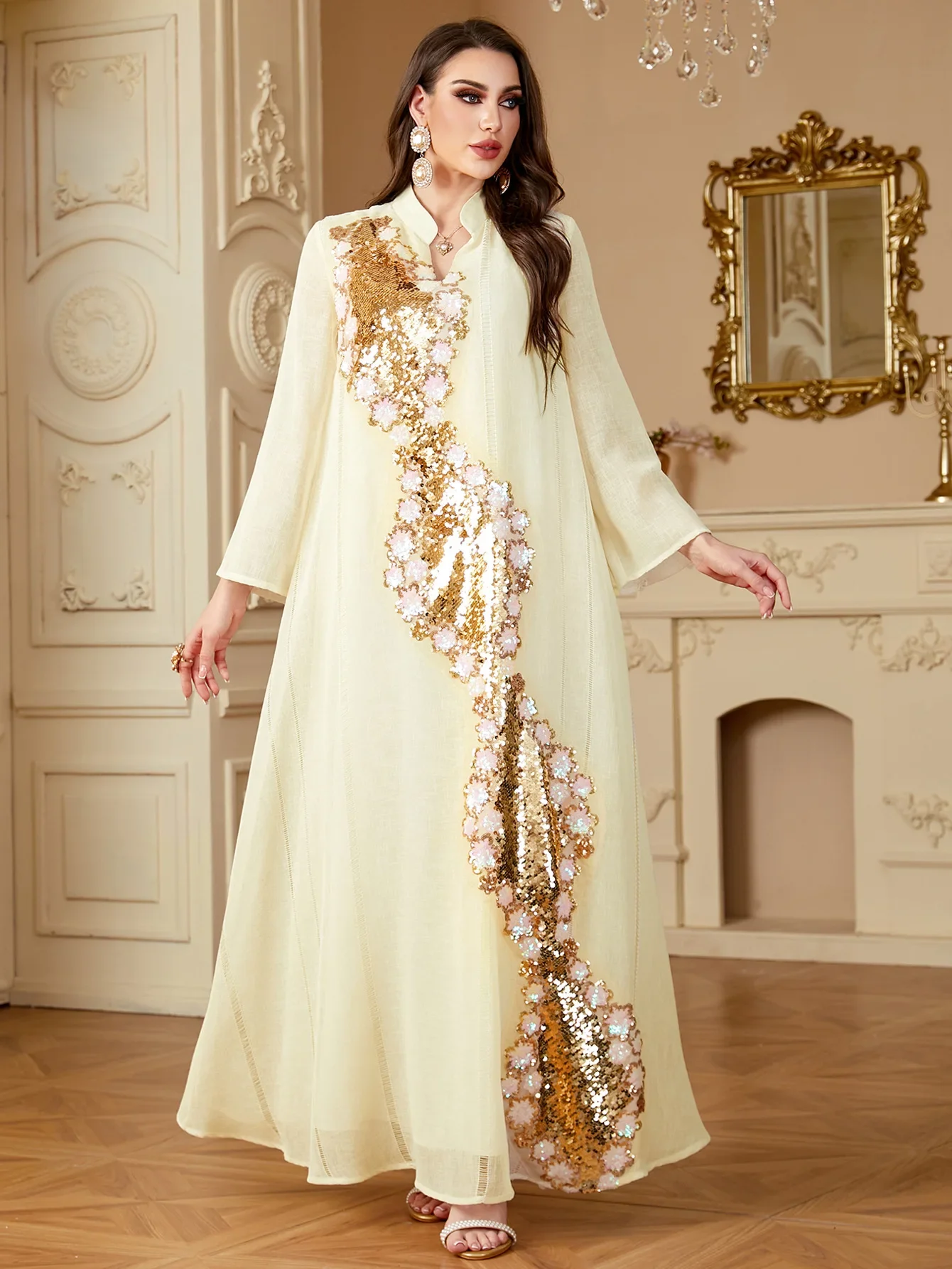 Eid Muslim Dress for Women Embroidery Ramadan Jalabiya Party Long Dresses Abaya Long Robe Morocco Dubai Kaftan Vestidos Largos