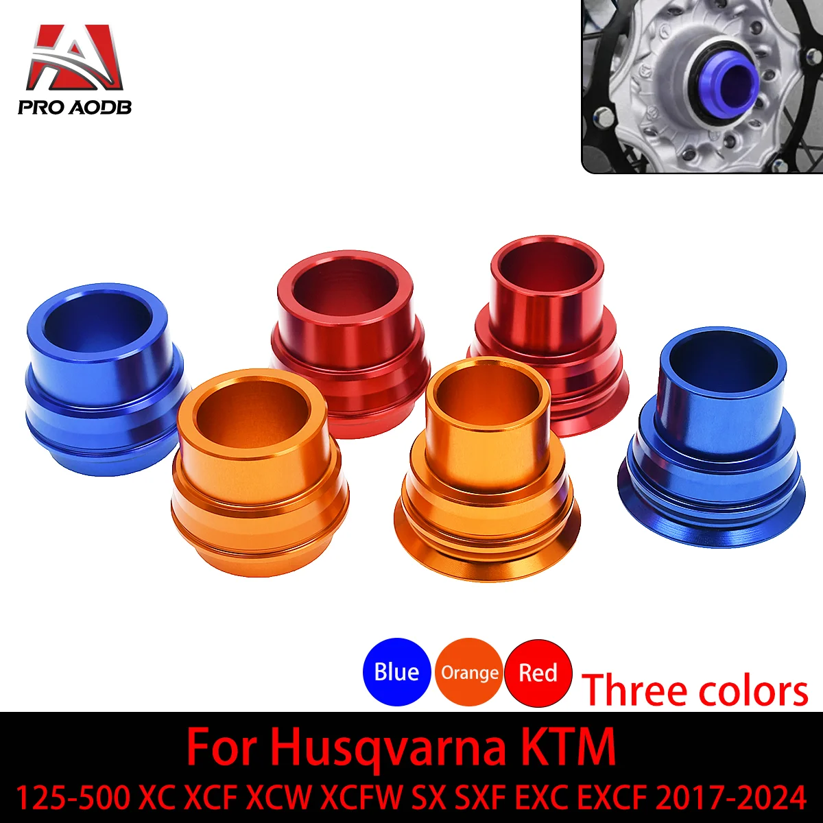 

CNC Front Rear Wheel Hub Spacer For KTM Husqvarna GasGas EX EC MC EXF ECF MCF 125-450 2021-2024 Motorcycle Universal Parts