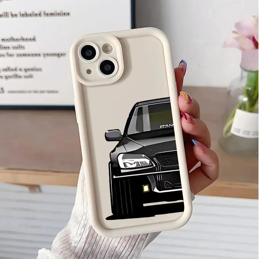 Capa de telefone de silicone macia para Apple iPhone, carros esportivos do Japão, iPhone 13 15 16 Pro Max 14 13 Pro 11 12 7 8 Plus X XS MAX XR 14