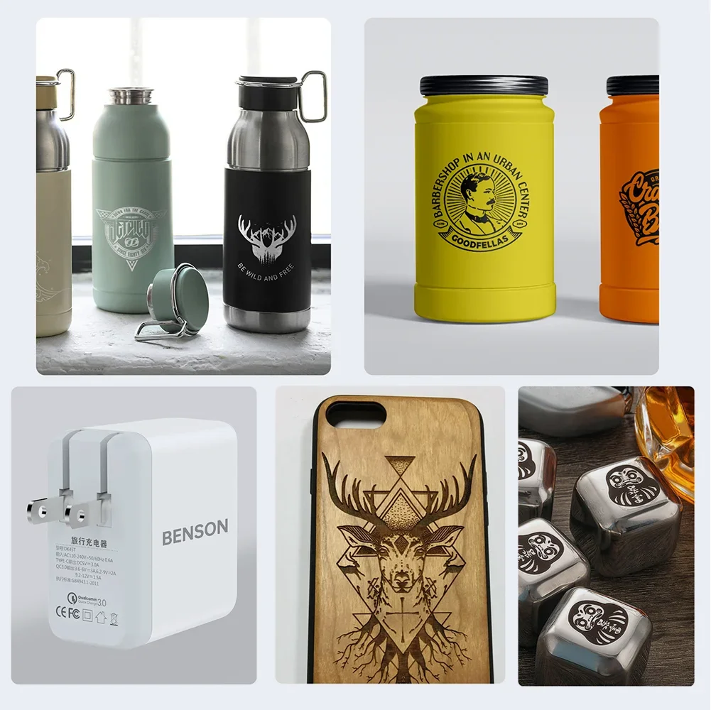 DAJA M4 PRO Dual Portable Laser Engraver Fast Fiber Marking for All Material Cylinder Cup Jewelry Ring Dog Tag Wood Metal Part