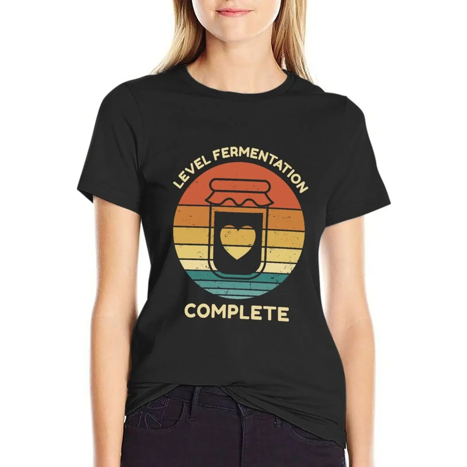 Kombucha Retro Sun Jar camiseta tops ropa de anime ropa de verano ropa vintage camiseta de mujer