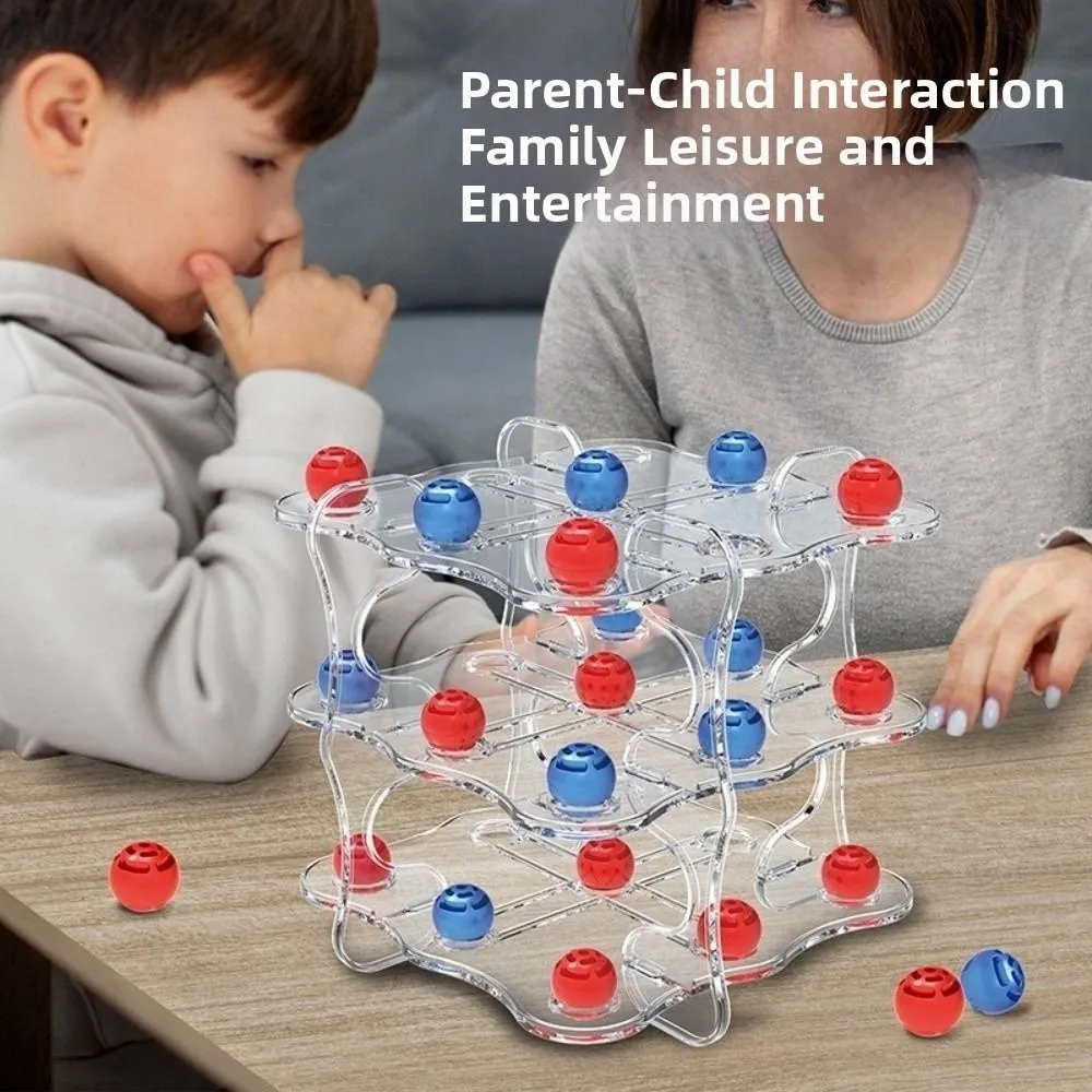

3D 3D TIC-TAC-TOE Game Table Games Easy To Play Interactive Chess Board Game Gift Educational Montessori Puzzle Table Game